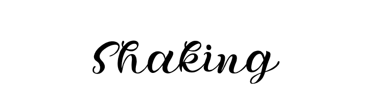 Shaking  フリーフォントのダウンロード