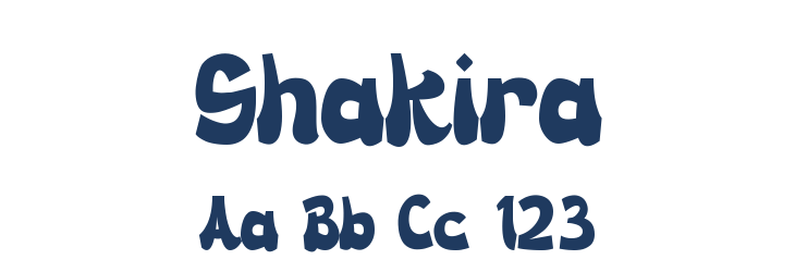 Shakira Font Preview