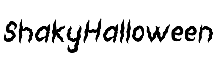 Shaky Halloween  Frei Schriftart Herunterladen