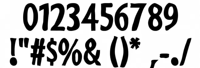 ShakyHandSomeComic-Bold Font OTHER CHARS