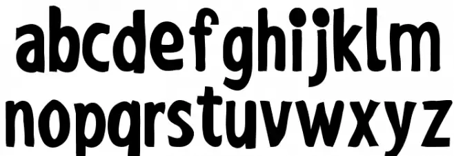 ShakyHandSomeComic-Bold Font LOWERCASE