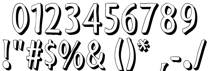 ShakyHandSomeComic-D Font OTHER CHARS
