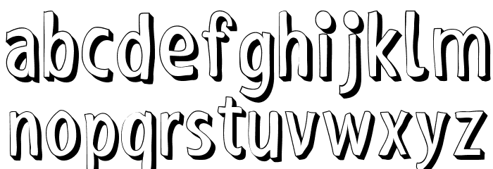ShakyHandSomeComic-D Font LOWERCASE