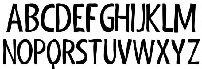 ShakyHandSomeComic Font Litere mari