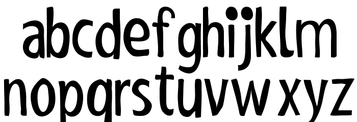 ShakyHandSomeComic Font LOWERCASE