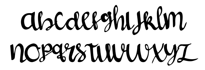 Shalihaa Font LOWERCASE