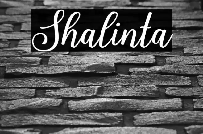 Shalinta Font examples