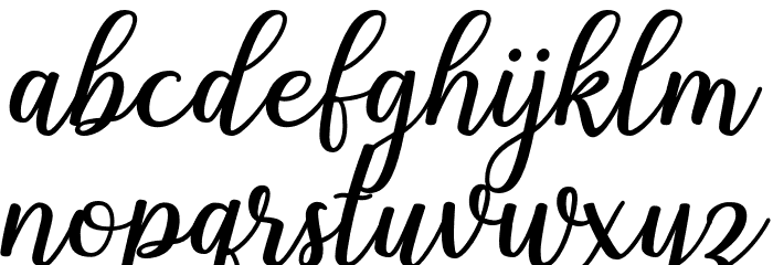 Shalinta Font LOWERCASE