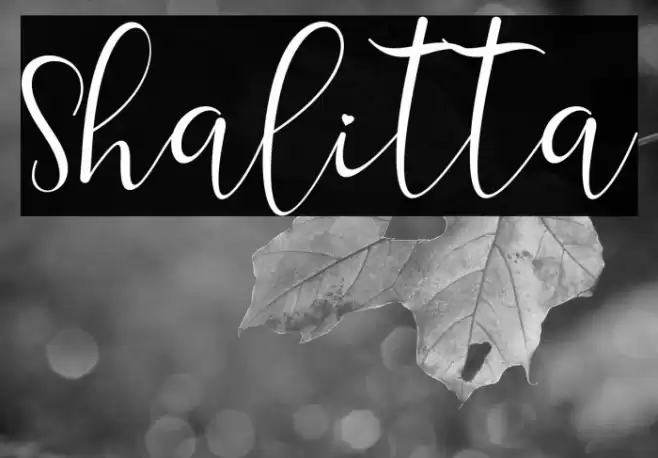 Shalitta Font examples