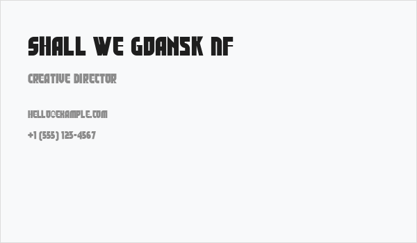 Shall We Gdansk NF Business Card