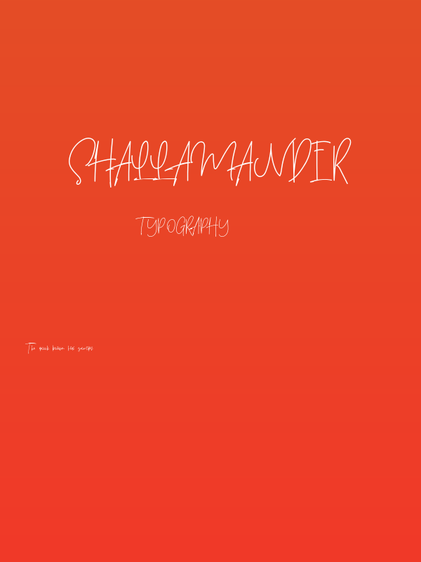 Shallamander Poster
