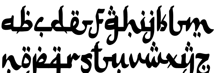 Shalleh Font LOWERCASE