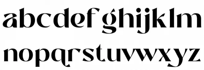 Shallota Black फ़ॉन्ट लोअरकेस