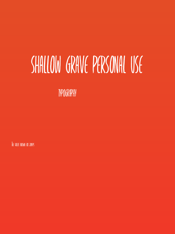 Shallow Grave Personal use Poster