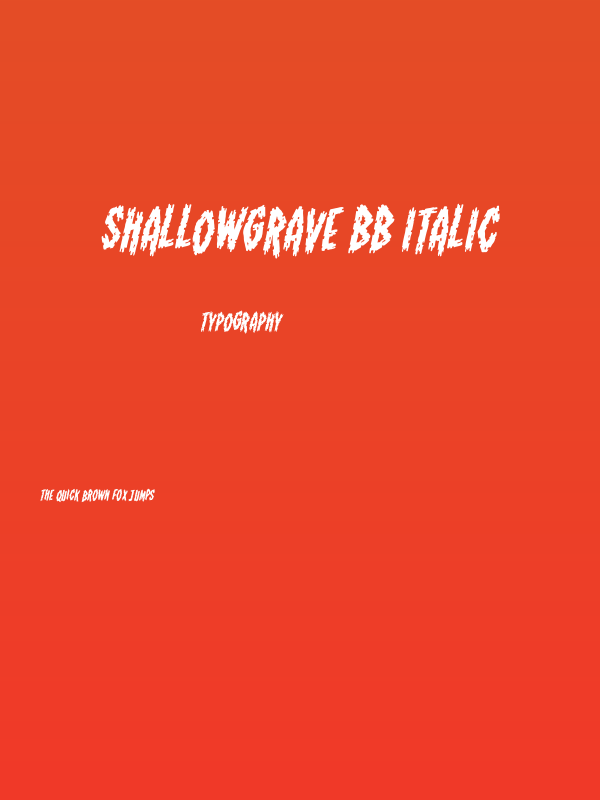 ShallowGrave BB Italic Poster