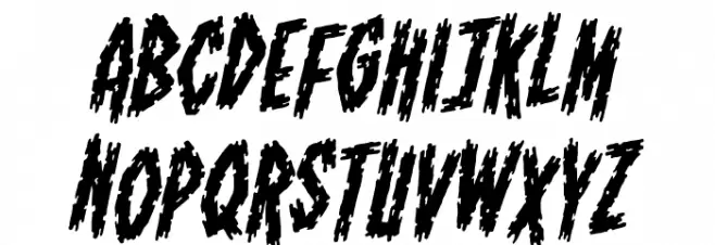 ShallowGraveBB-Italic Font Litere mari