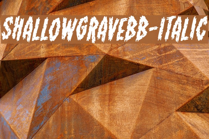 ShallowGraveBB-Italic Font examples