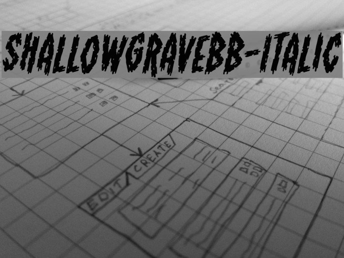ShallowGraveBB-Italic Font examples