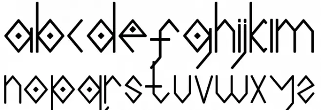 Shalltear Schriftart Kleinbuchstaben
