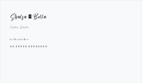 Shalsa_Bella Business Card