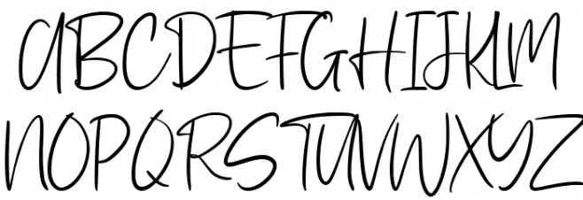 Shalytta Font UPPERCASE
