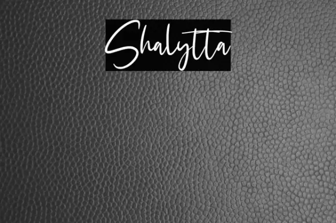 Shalytta Font examples