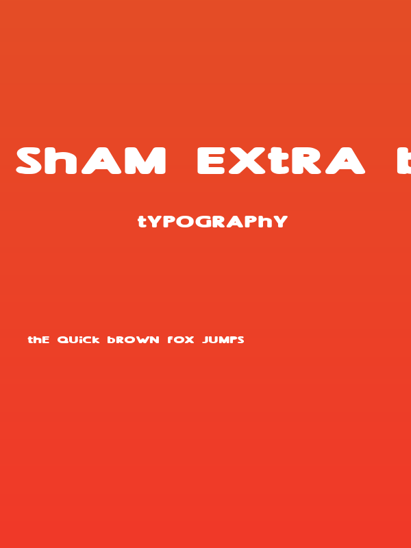 Sham Extra Bold Poster
