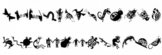 Shamanbats Schriftart Groß