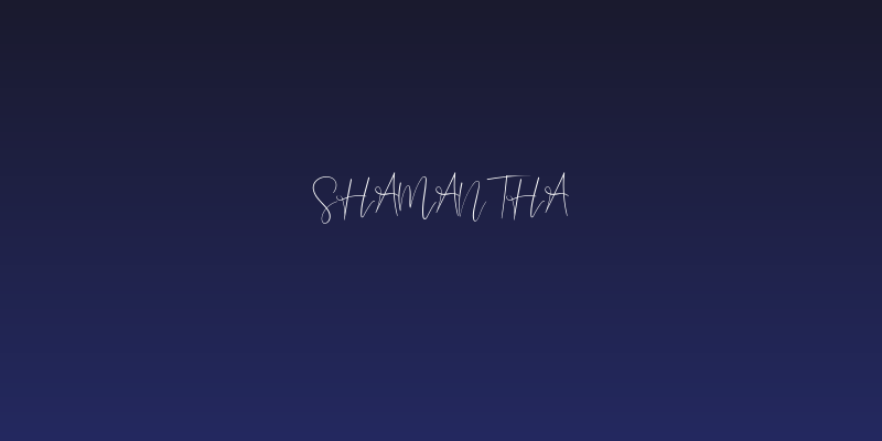 Shamantha Social Header