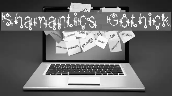 Shamantics Gothick Fonte examples