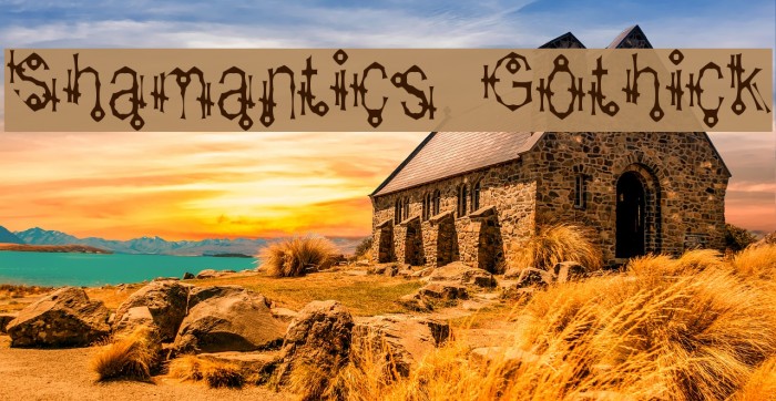 Shamantics Gothick Fonte examples