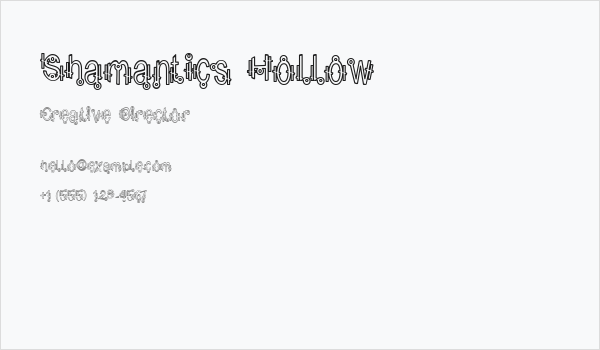 Shamantics Hollow Business Card