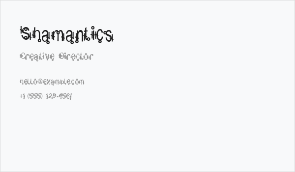 Shamantics Business Card