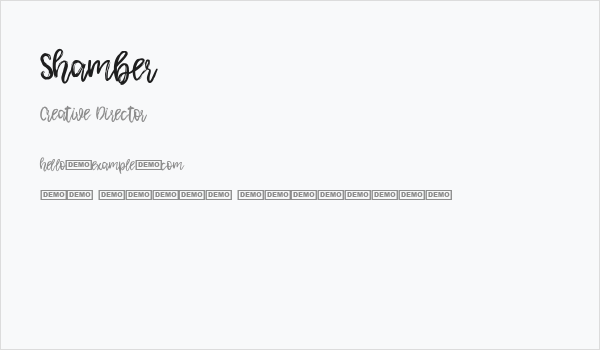 Shamber Business Card