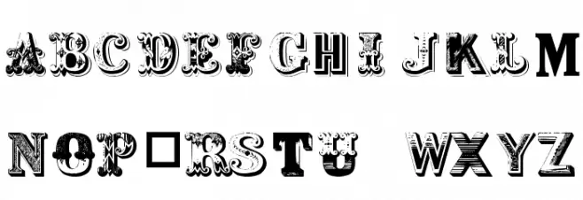 Shambhala Initials Plain फ़ॉन्ट लोअरकेस