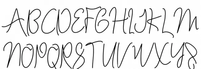 Shamilove Font UPPERCASE