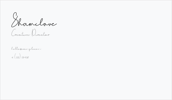 Shamilove Business Card