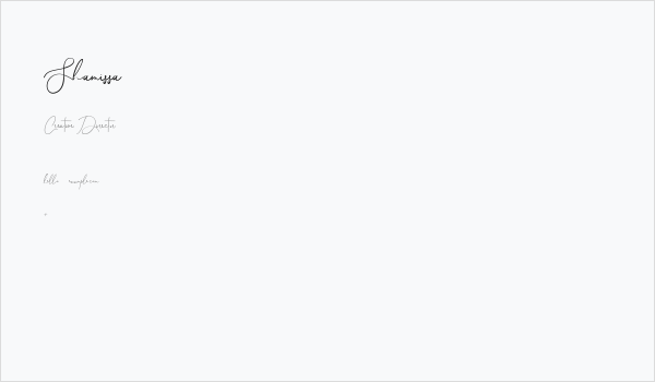 Shamissa Business Card