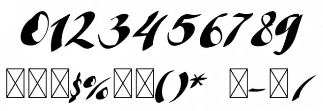 ShampooRegular Font OTHER CHARS