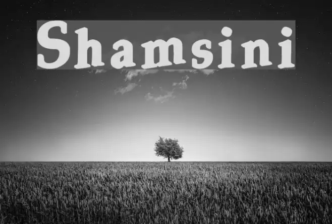 Shamsini Font examples