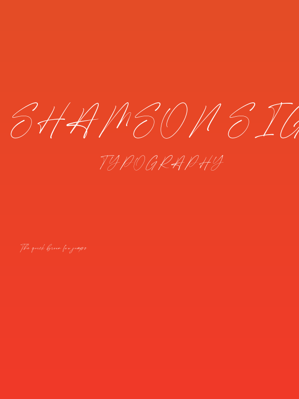 Shamson Signature Poster