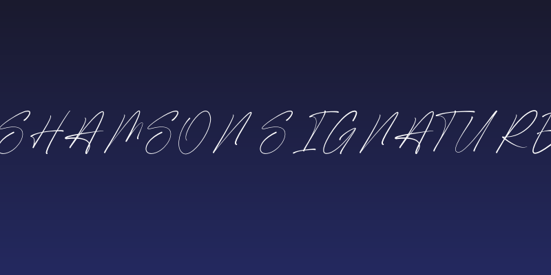 Shamson Signature Social Header