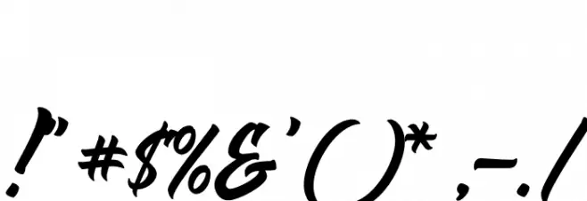 Shanders Free Font OTHER CHARS