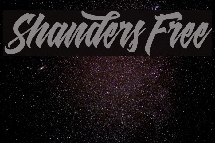 Shanders Free Font examples