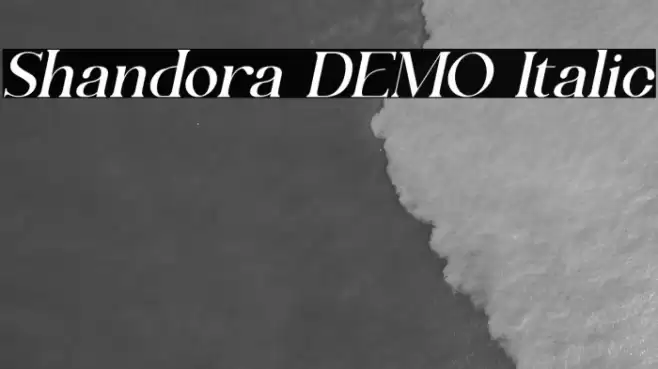 Shandora DEMO Italic Font examples
