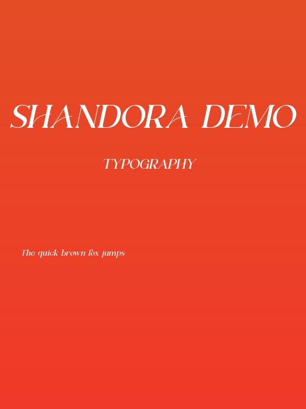 Shandora DEMO Italic Poster