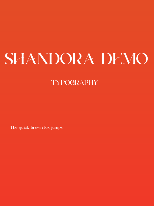 Shandora DEMO Poster