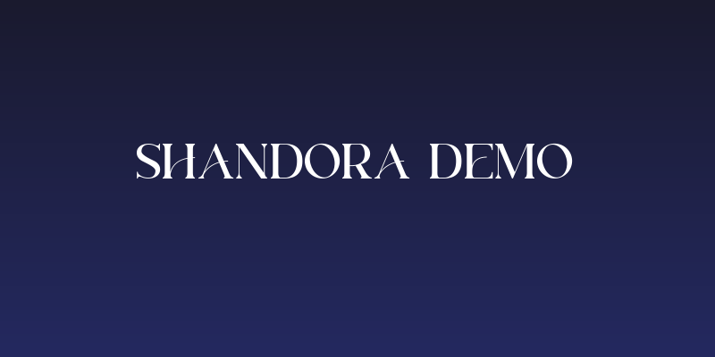 Shandora DEMO Social Header