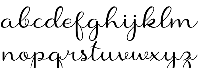 Shanela Font LOWERCASE