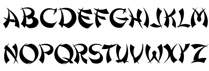 Shanghai Font LOWERCASE